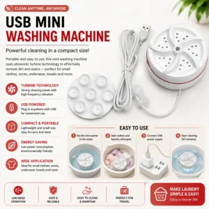 2 in 1 Mini Washing Machine | غسالة الملابس الصغيرة 2 في 1 المحمولة
