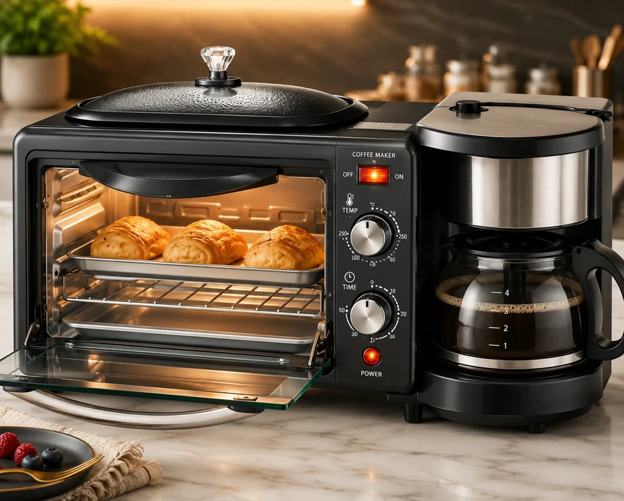 3-in-1 Breakfast Machine | آلة الإفطار المتكاملة 3 في 1