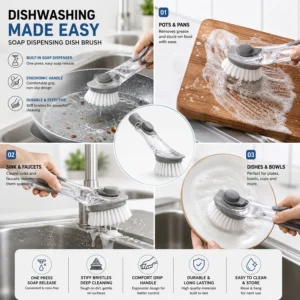 BABO & BABY Automatic Bottle Cleaning Brush | فرشاة تنظيف الرضاعات والزجاجات الأوتوماتيكية