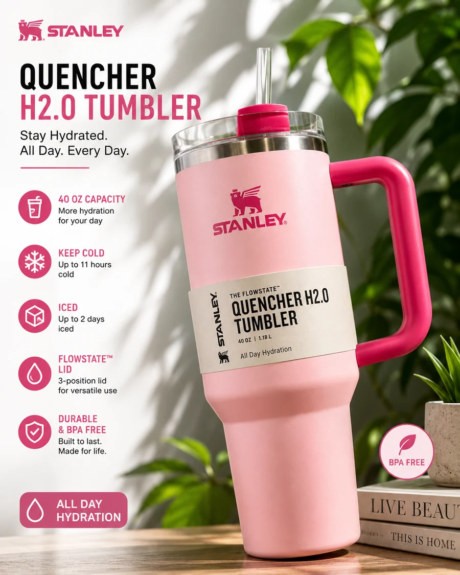 Stainless Steel Insulated Tumbler (40oz) | كوب ستانلس ستيل معزول