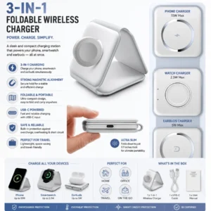 3 in 1 Wireless Charging Station | محطة الشحن اللاسلكي 3 في 1