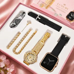 Ultra Smart Watch Gift Set (6-in-1) | طقم هدية ساعة ذكية ألترا 6 في 1