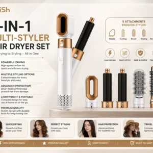 5-in-1 Hot Air Hair Styler | جهاز تصفيف الشعر بالهواء الساخن 5 في 1