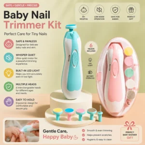 Baby Electric Nail Trimmer Set | مجموعة مقص الأظافر الكهربائي الآمن للأطفال