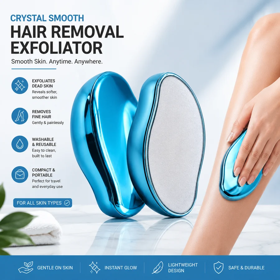Crystal Hair Remover | ممحاة الشعر الكريستالية لإزالة الشعر وتقشير البشرة